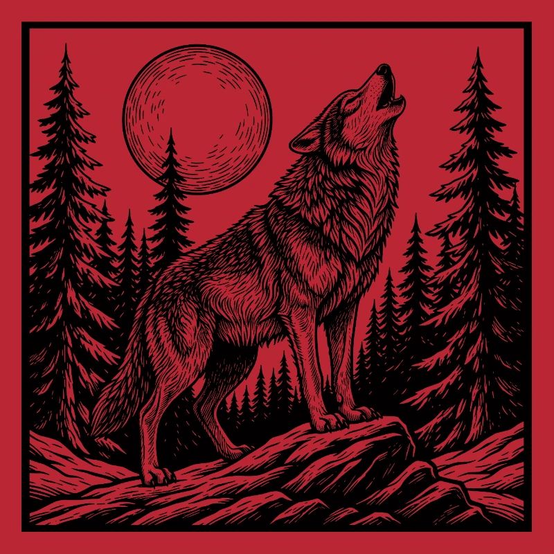 Heulender Wolf