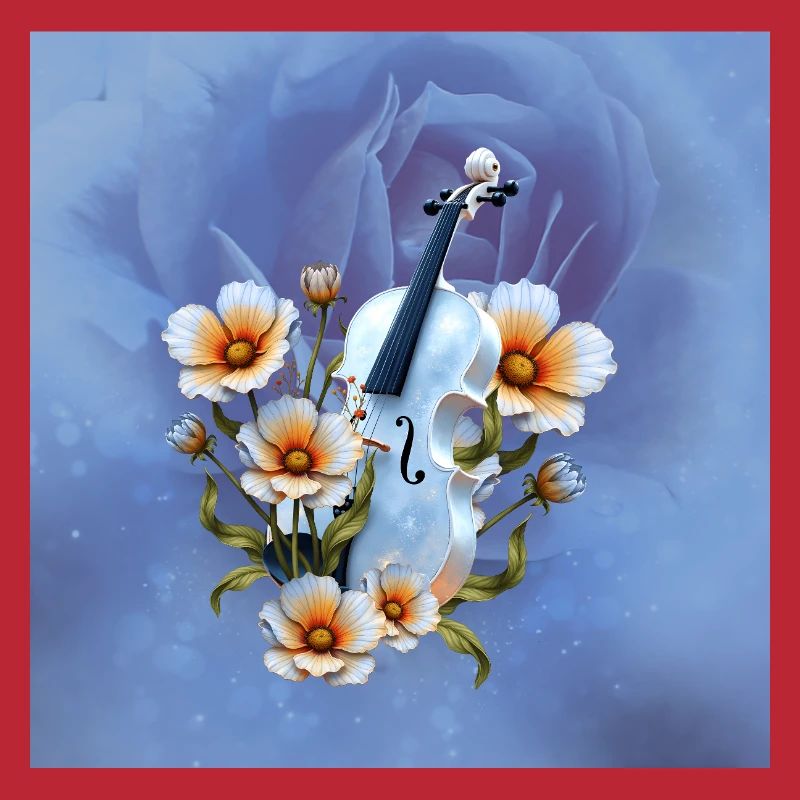 Violon Celeste à fleurs