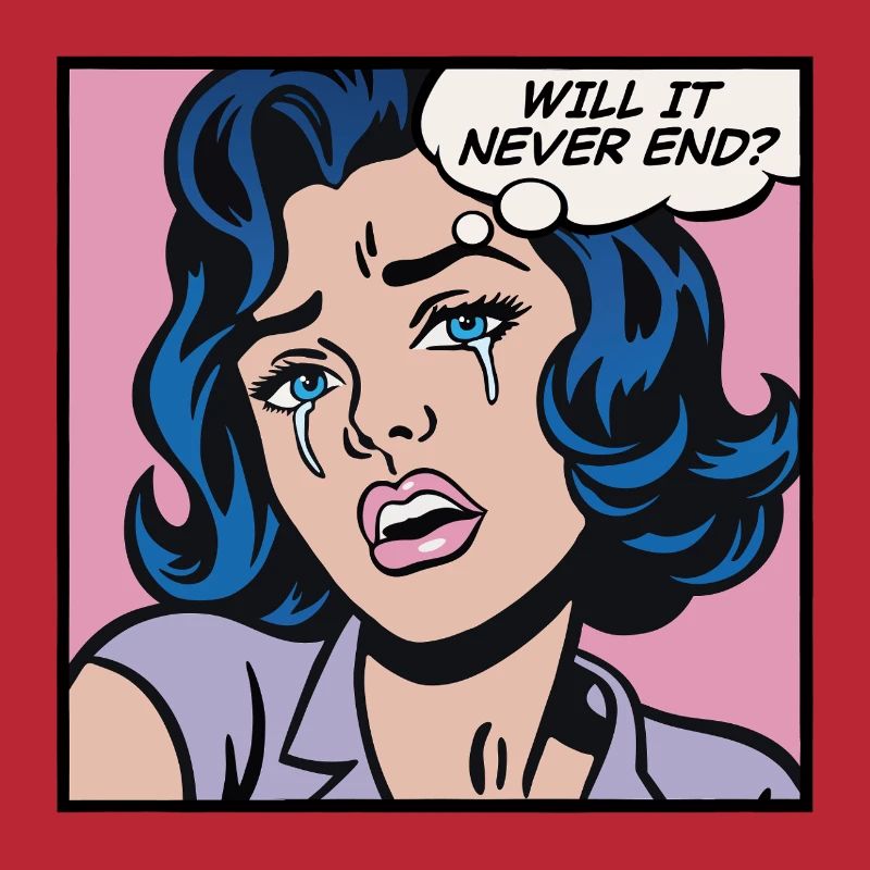 Wird es nie enden? Pop-Art-Mädchen