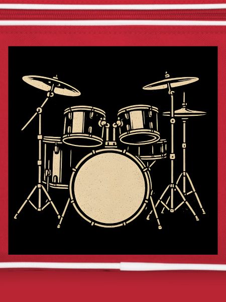 Black Silver Drumset Illustration
