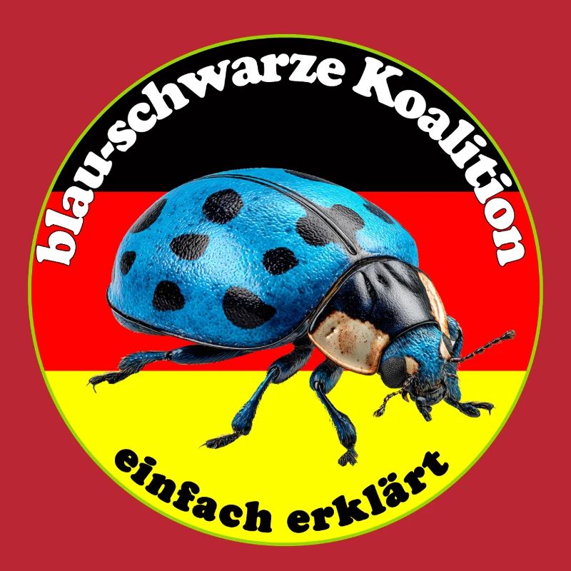 Blauer Käfer widerspiegelt den Wählerwillen