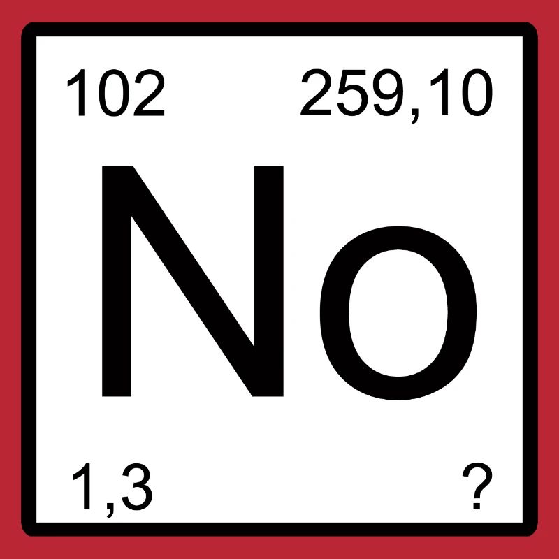 Nobelium No Elemental Nobelium Symbol Tee