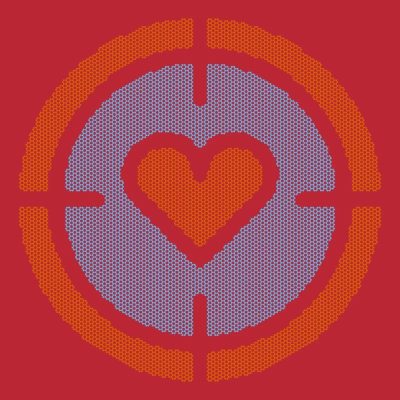 Heart in Target Emblem, atomic pattern
