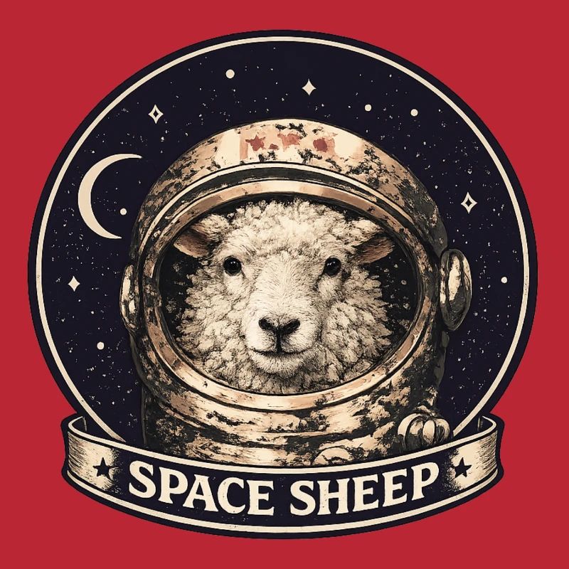 Astronaute mouton de l’espace