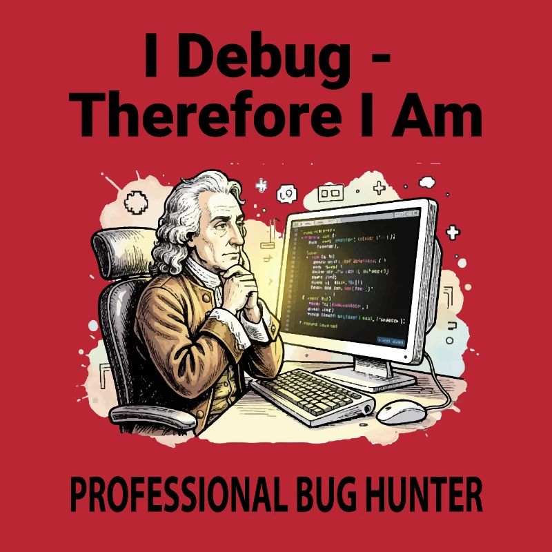 Retro Scholar at Coding Console - light background