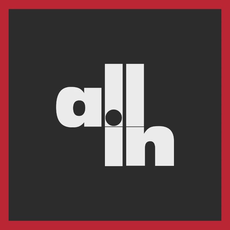 All In Poker Minimal Typography Statement