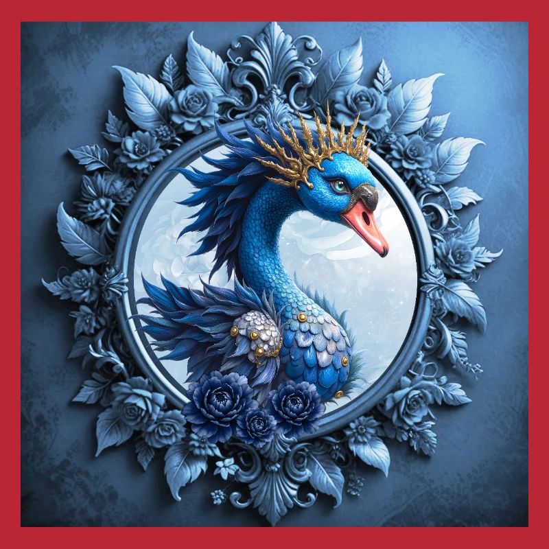Blue Phoenix Crest in Frame