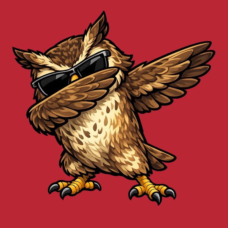 Dabbing Eagle Owl