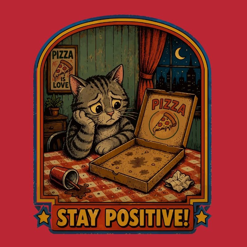 Soirée pizza : chat reste positif