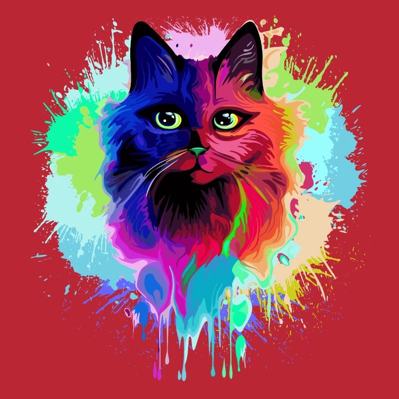Éclaboussures psychédéliques psychédéliques de chat