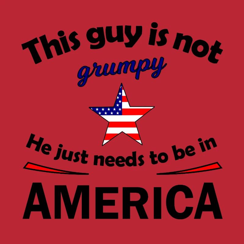 Grumpy Star mit US Flaggenstern