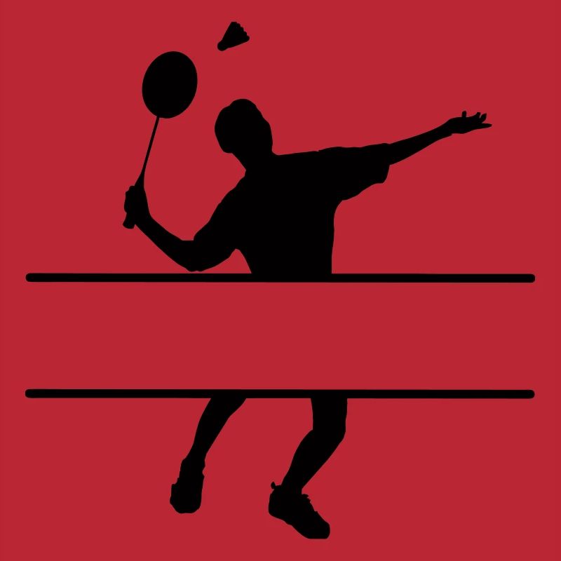 Schattenbild eines Badmintonspielers