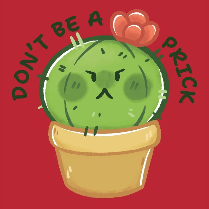 Grumpy Cactus with Message