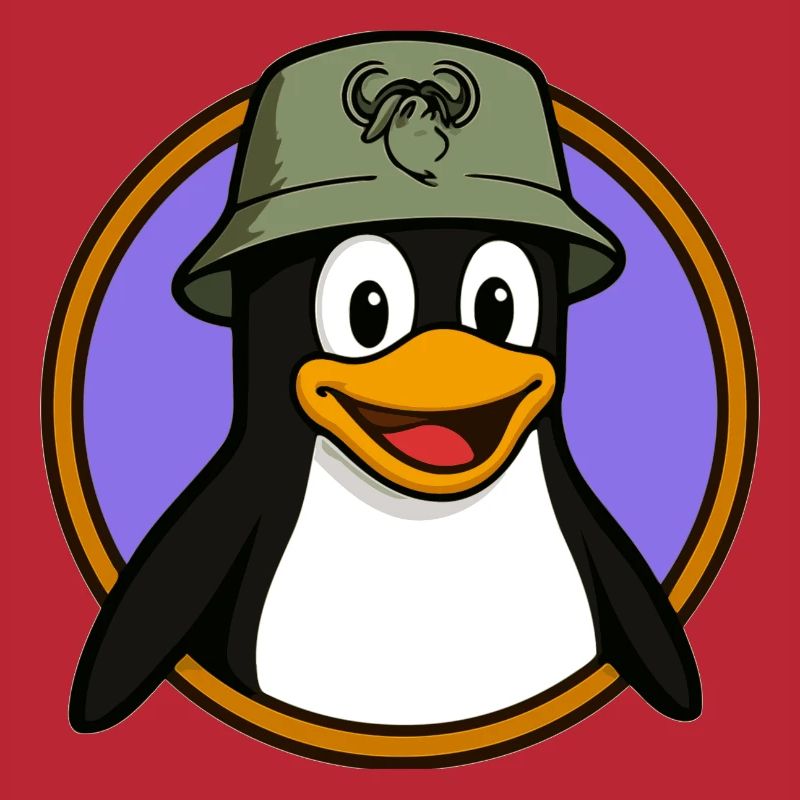 Tux Linux + GNU Hut