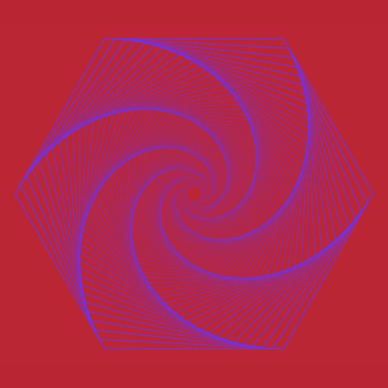 Spirale im hexagonalen Muster