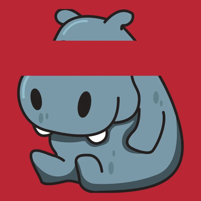Nilpferd Geschenk Hippo Tier comic niedlich Kind