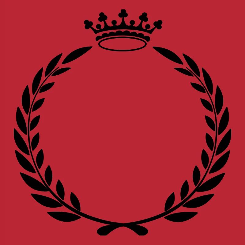 Laurel wreath with crown