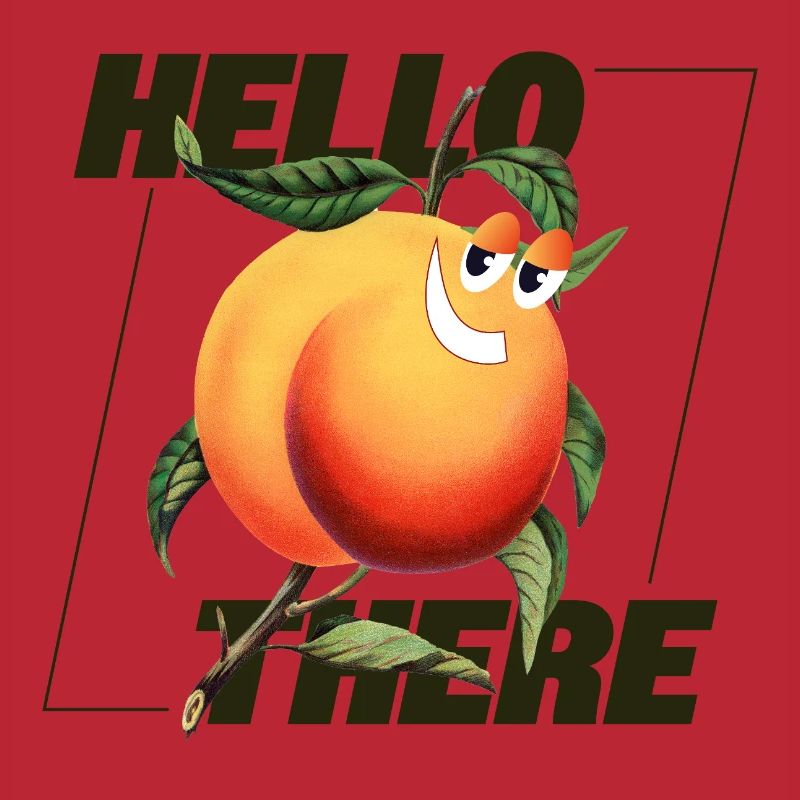 Peach Retro – Hello There Statement