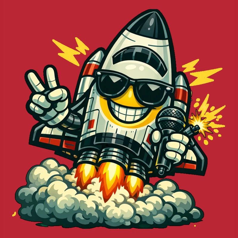 Space Rocket Duck with Microphone