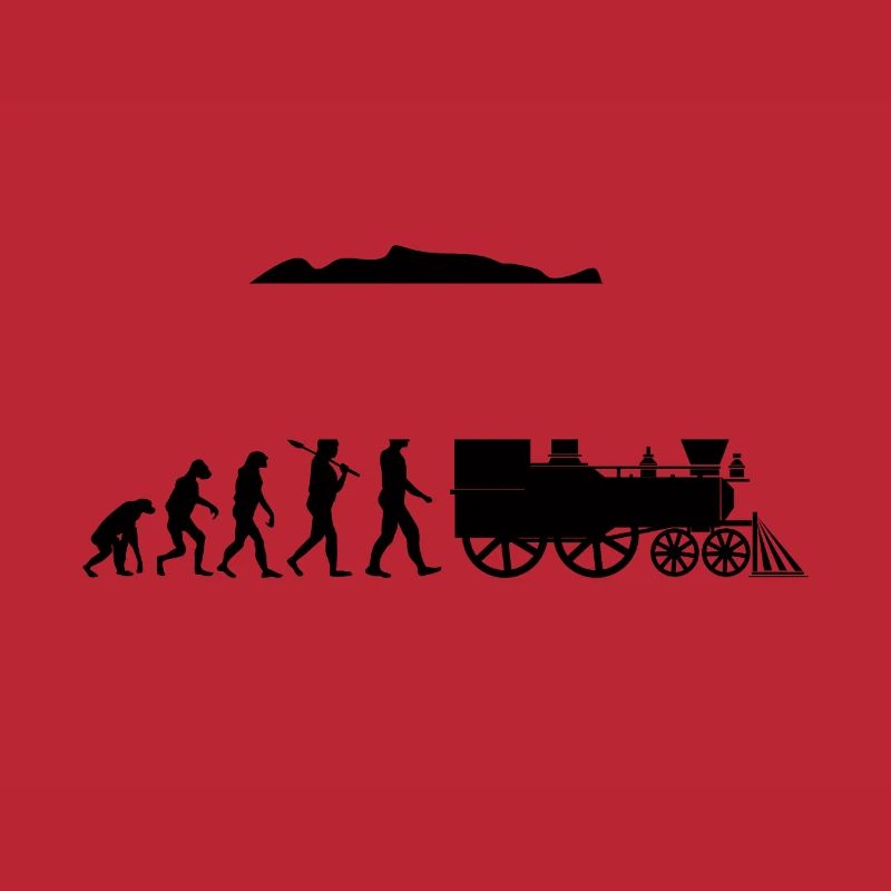 Trains Evolution · T-shirt de chemin de fer · train · Cadeaux