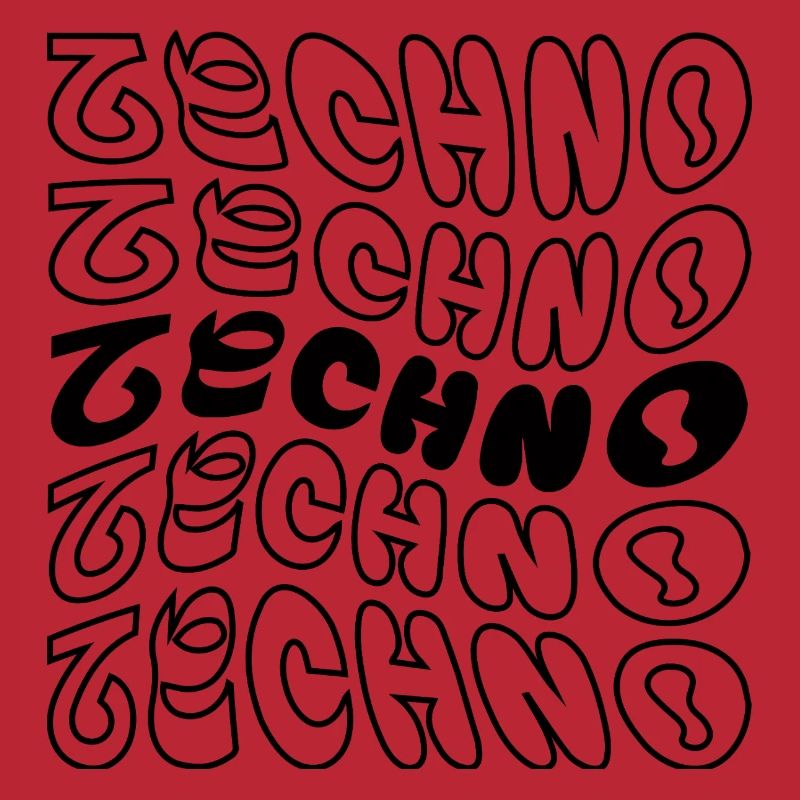 Conception de logo Techno wavy.