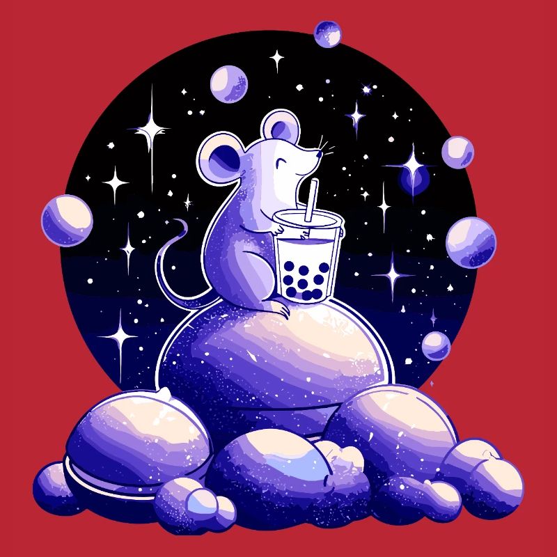 Mondträume Maus mit Bubble Tea