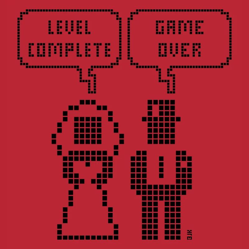Level Complete – Game Over (Hochzeit JGA Pixel B)