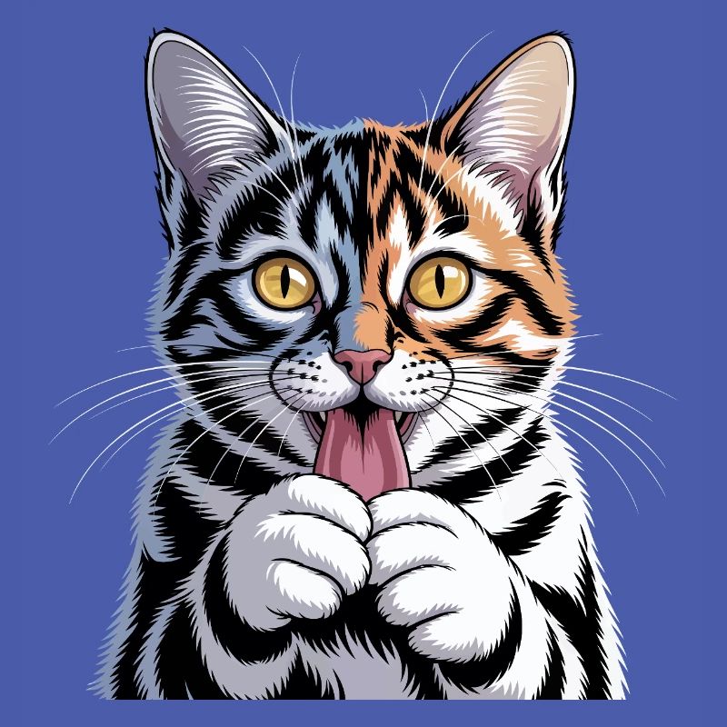 Chat de dessin animé dynamique avec une expression ludique