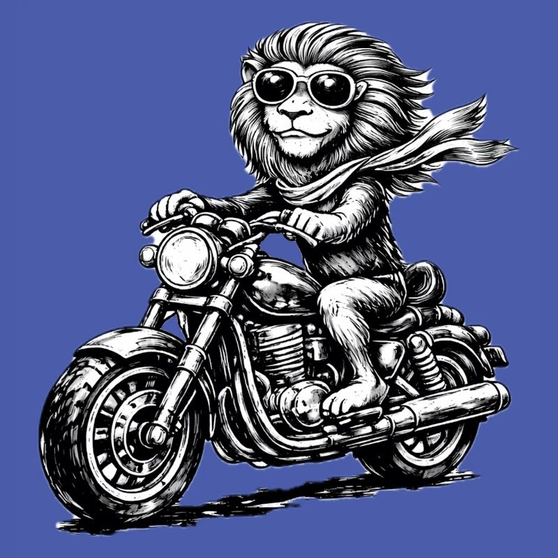 Monkey on Motorcycle Scarf
