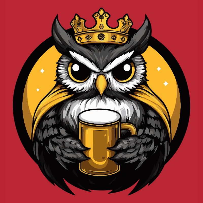 Eule Bier Lustig