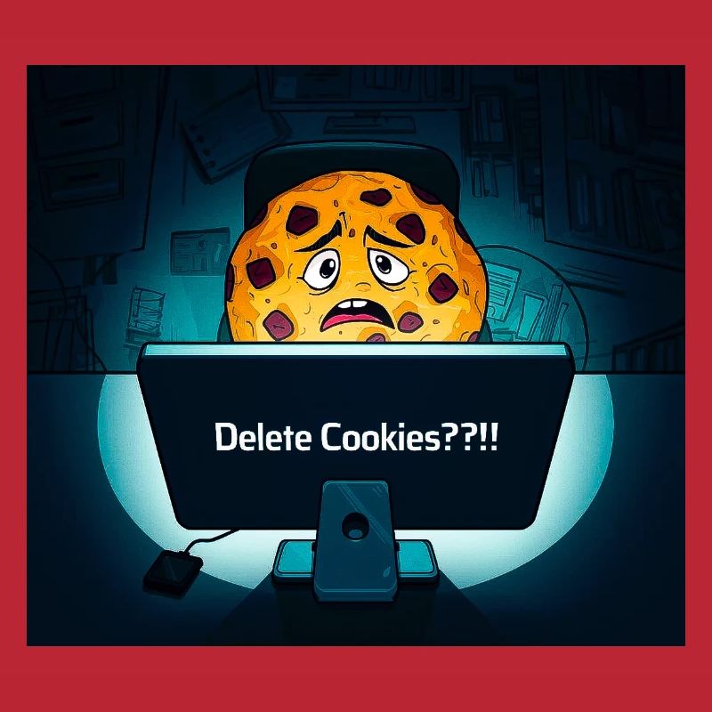 Shy Cookie at Computer