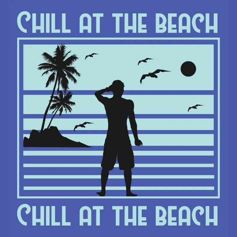 Conception de silhouette de plage décontractée