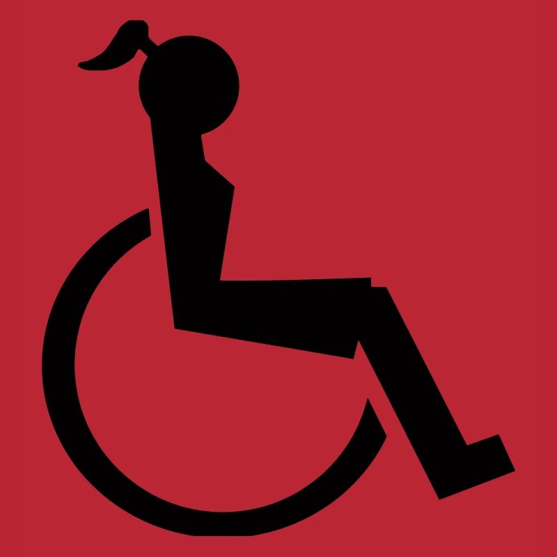 Logo der Dame oder des Mädchens im Rollstuhl. Bild*