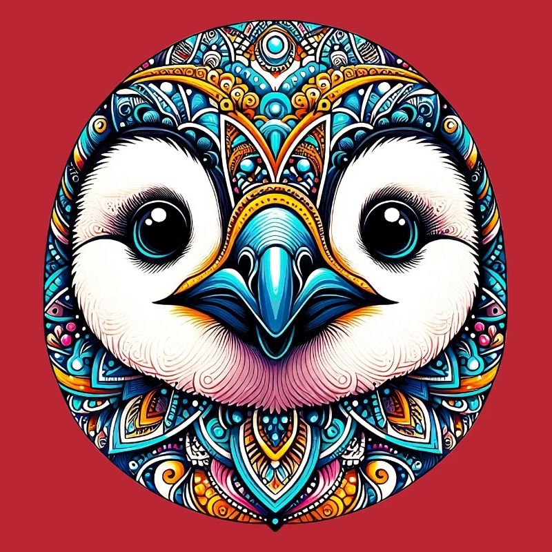 Pingouin décoré de Mandalas
