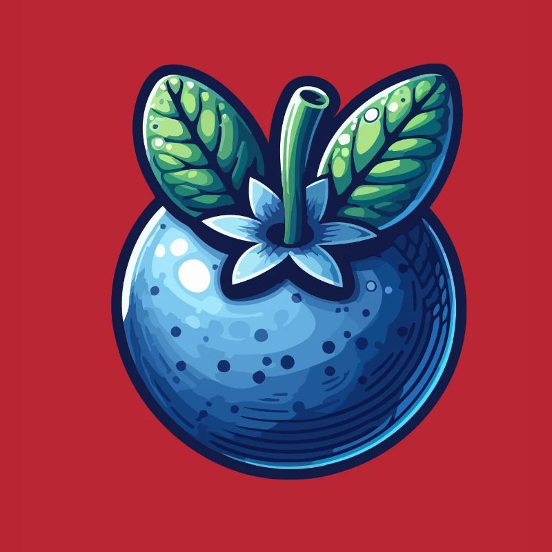 Luminous Blue Blueberry Pattern