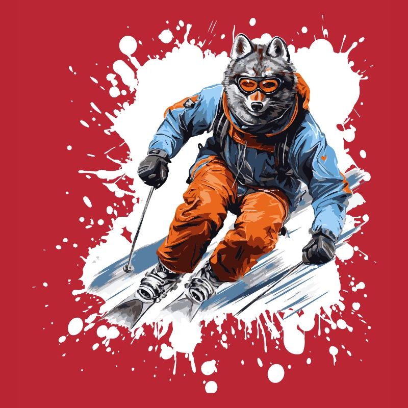 Wolf Ski Skiing