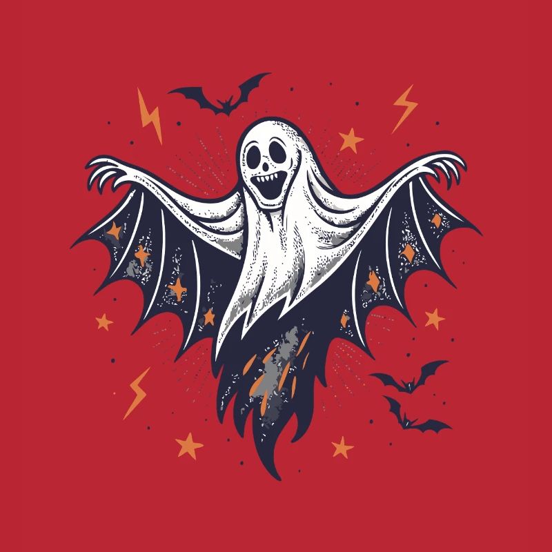 Fantôme Halloween Ailes Déployées