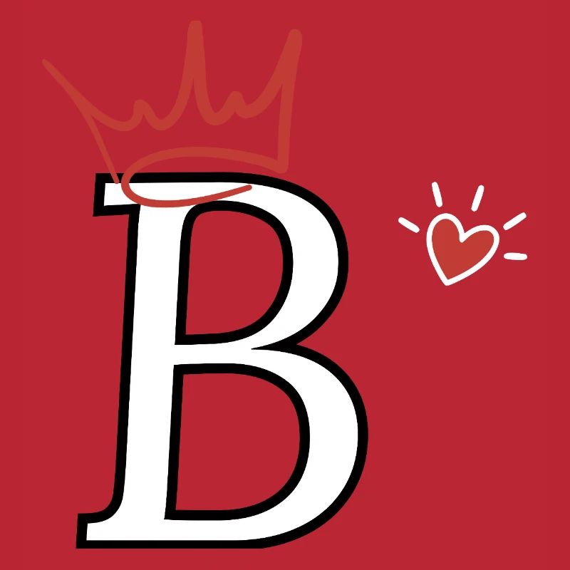Buchstabe B Kronenherz