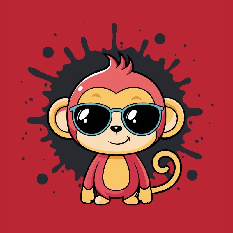 Monkey Chic Splash schwarze Brille