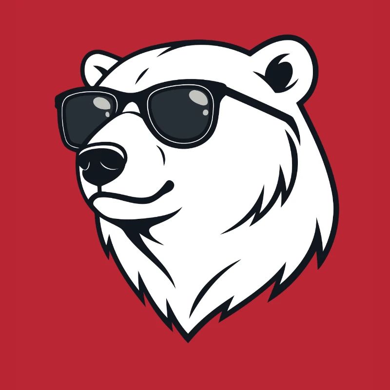 Eisbär Dunkle Brille