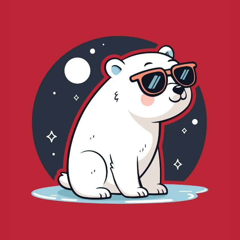 Rote Eisbär-Kosmische Brille
