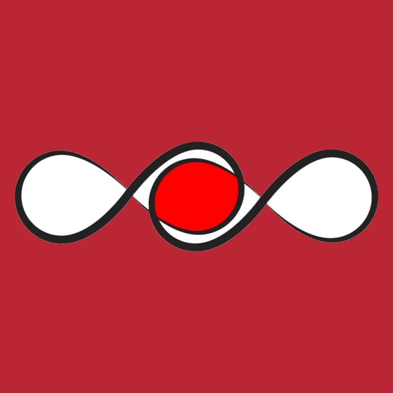 Ligne éternelle avec accent rouge