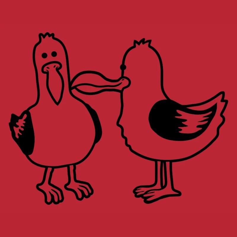 2 funny seagull friends