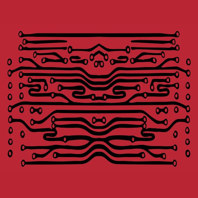 design lines microchip disk pattern cool lines