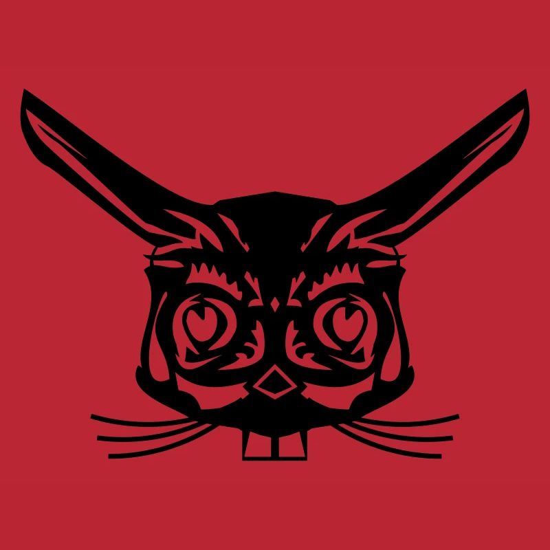 rabbit abstract face