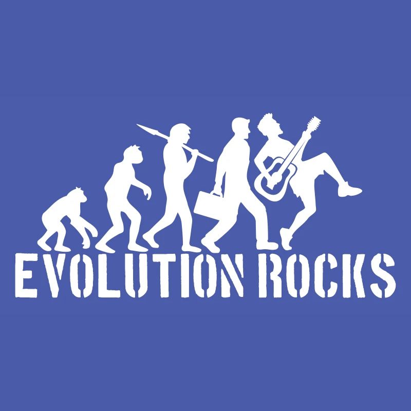 Evolution Rocks Guitars Music Playing Guitarist