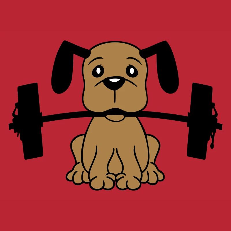 Hund Bodybuilder Stark Muskeln Gym Gewichtheben