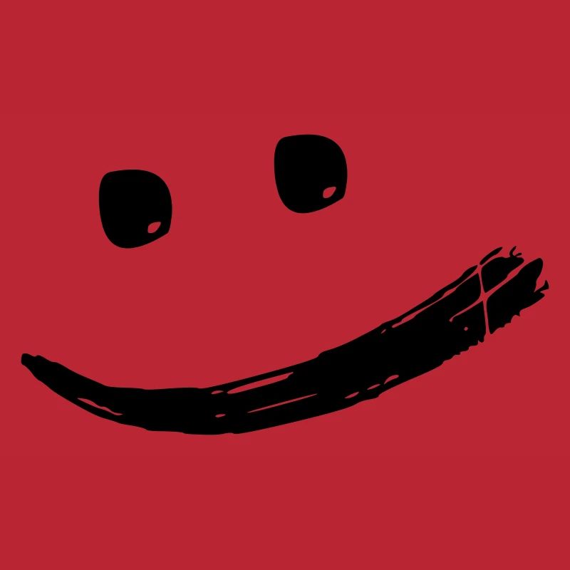 Cheerful creative cool laughing face vector
