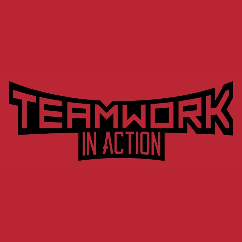 crew teamwork cool design in action logo team work