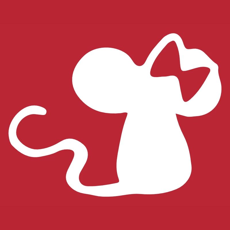 Mäuschen mit Schleife - Maus Geschenkidee - mouse